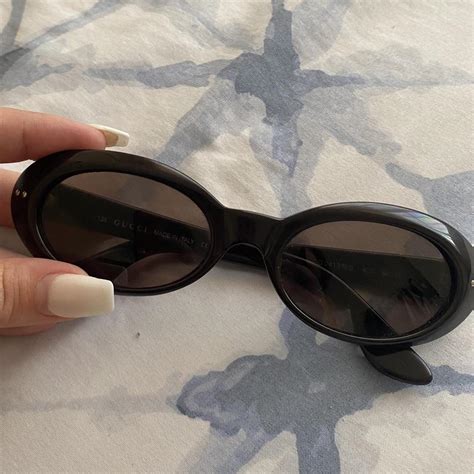 gucci oval sunglasses vintage|Gucci 56mm round sunglasses.